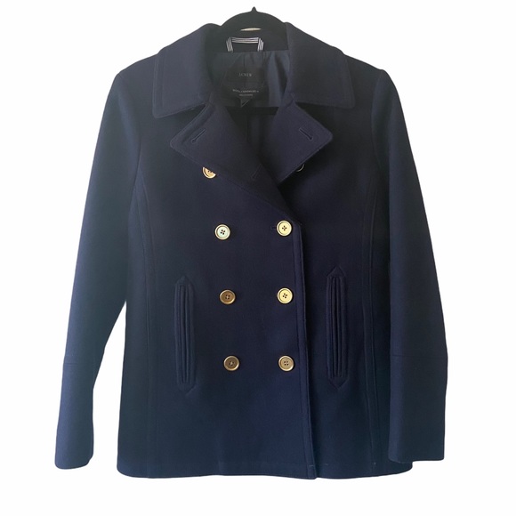 J. Crew Navy Pea Coat - Picture 2 of 5